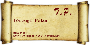 Tószegi Péter névjegykártya